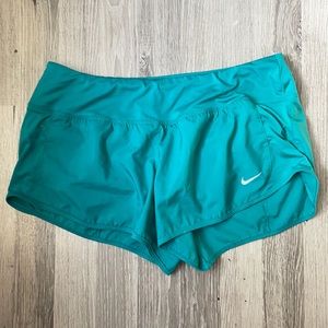 Green Dri Fit Nike Running Shorts
